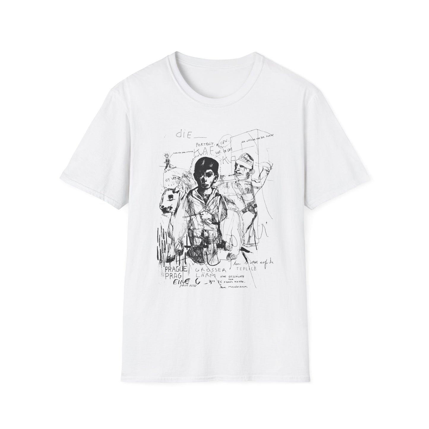1985 stephane mandelbaum drawing die portrait von kafka tshirt