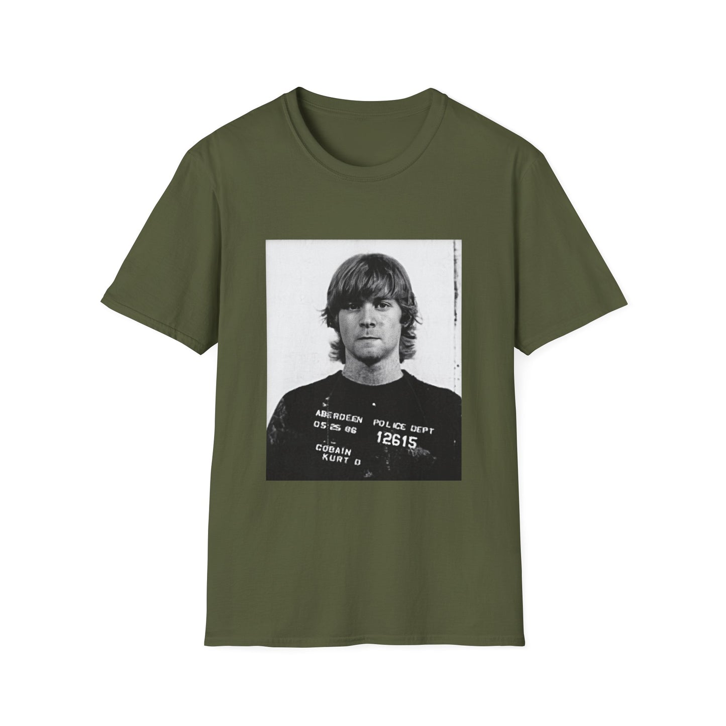 kurt cobain mugshot tshirt