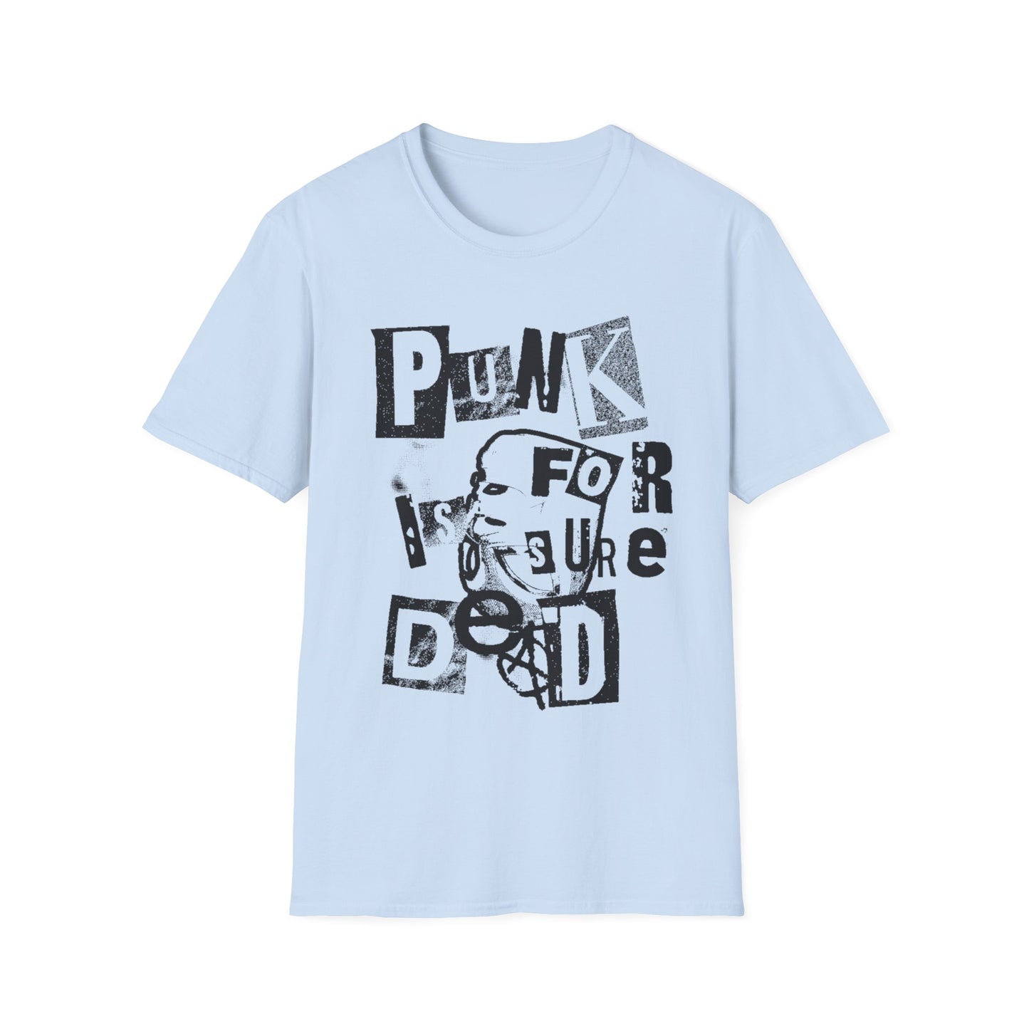 punk is for sure dead spray spaint style tshirt