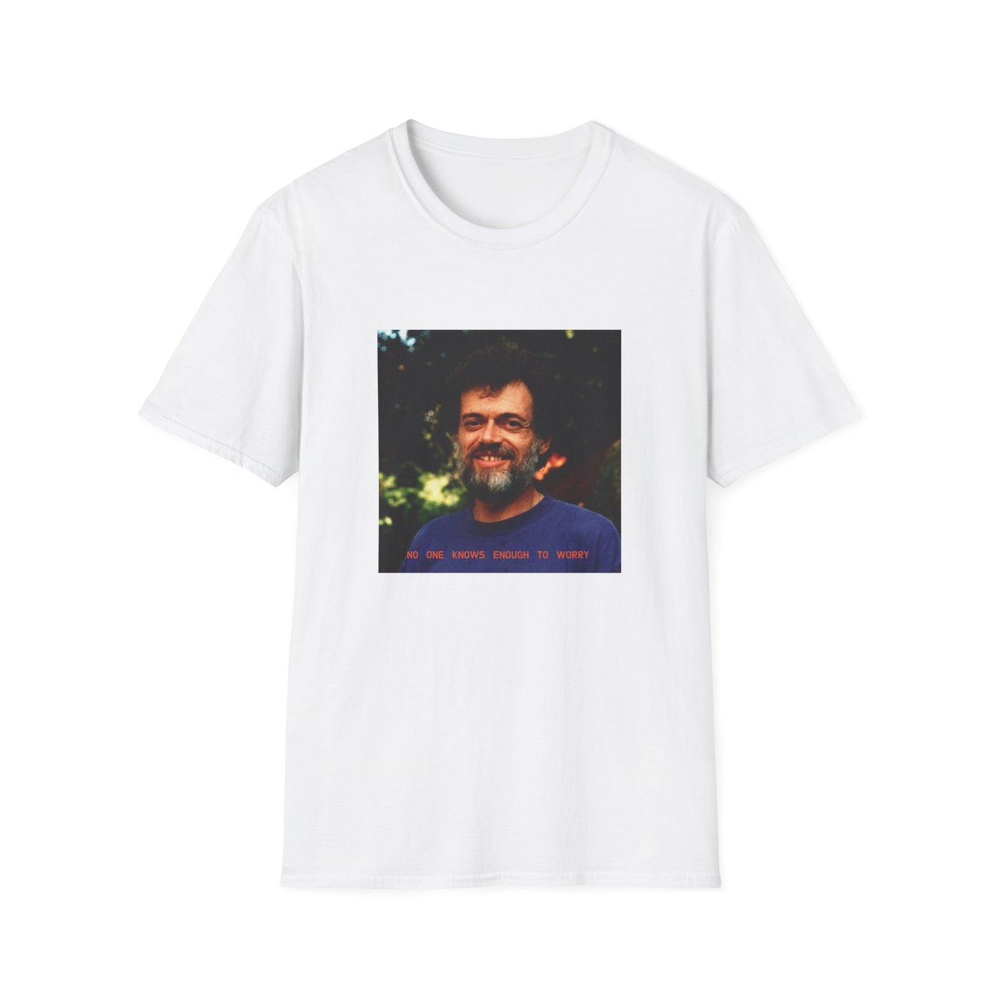 terence mckenna no one knows enough to worry tshirt