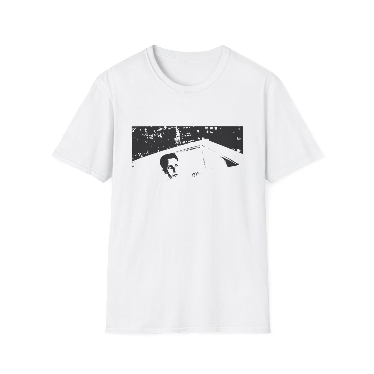 repo man flying car scene stencil tshirt