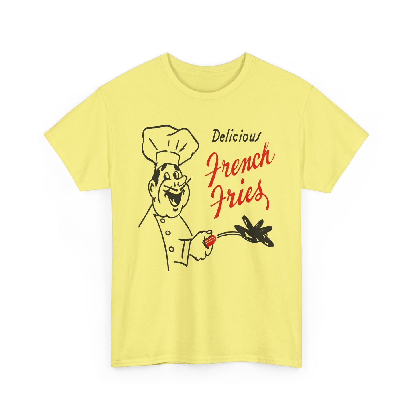 vintage paper bag art delicious french fries reproduction tshirt