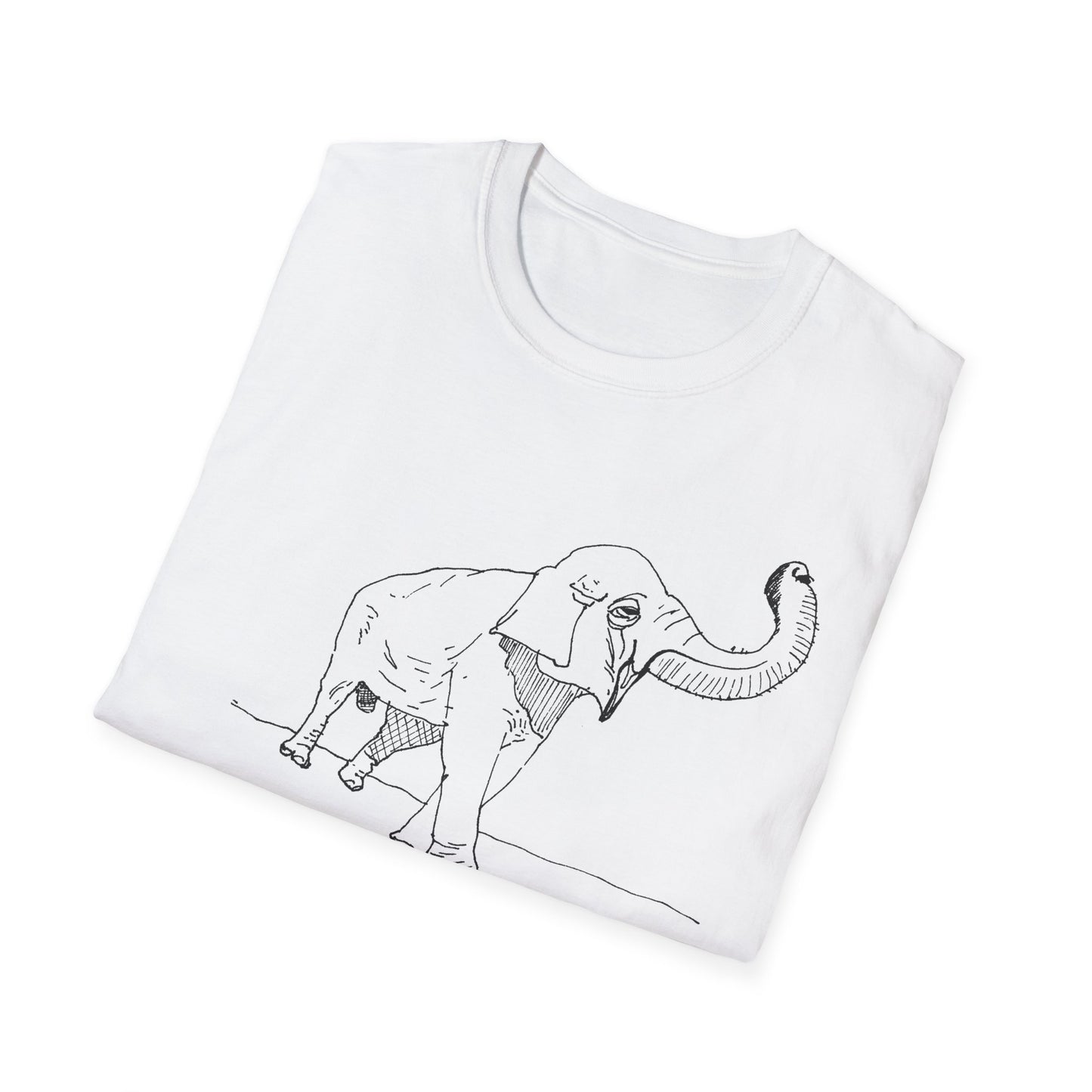 original drawing elephant kicks heroin habit reference to xiguang the elephant tshirt