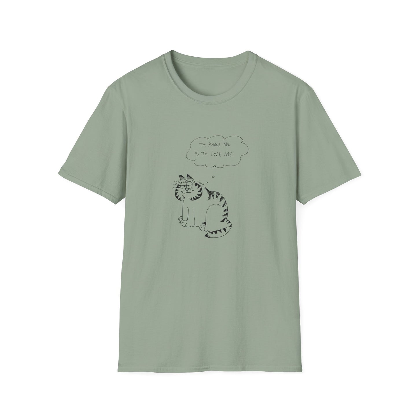 original drawing garfield fan art to know me is to love me tshirt
