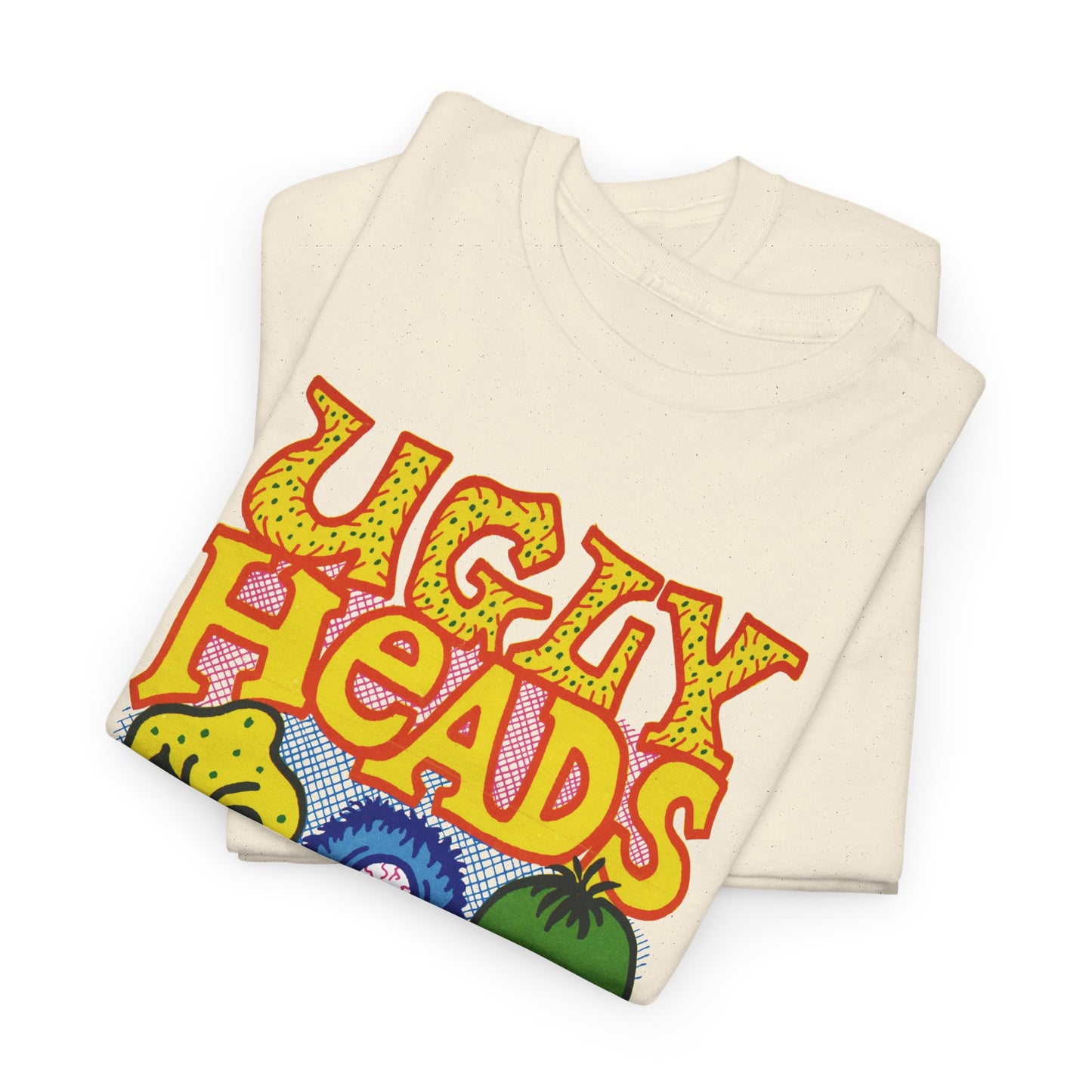 vintage american bubblegum graphic ugly heads reproduction tshirt