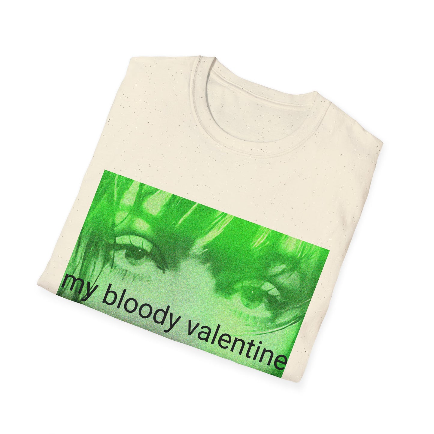 my bloody valentine belinda butcher close up in green tshirt