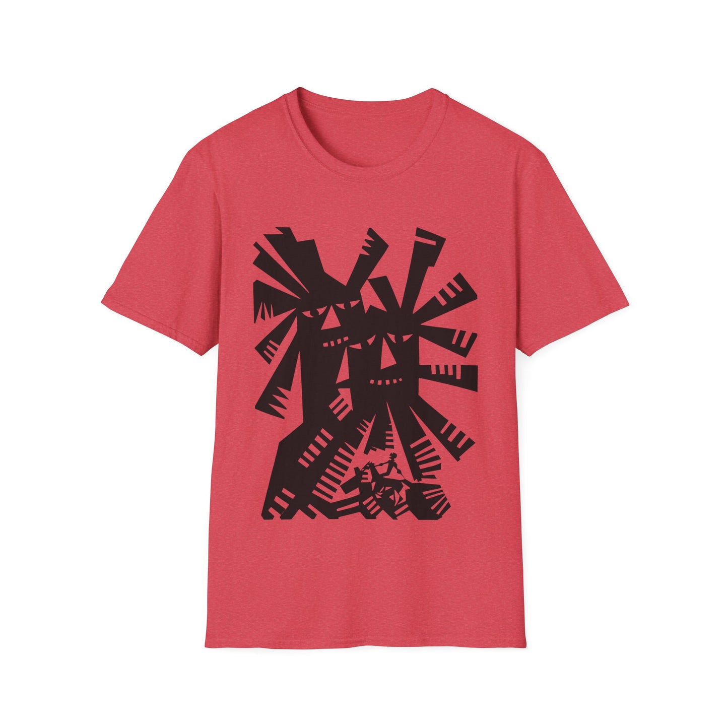 1966 don quixote windmill illustration by tadeusz michaluk tshirt