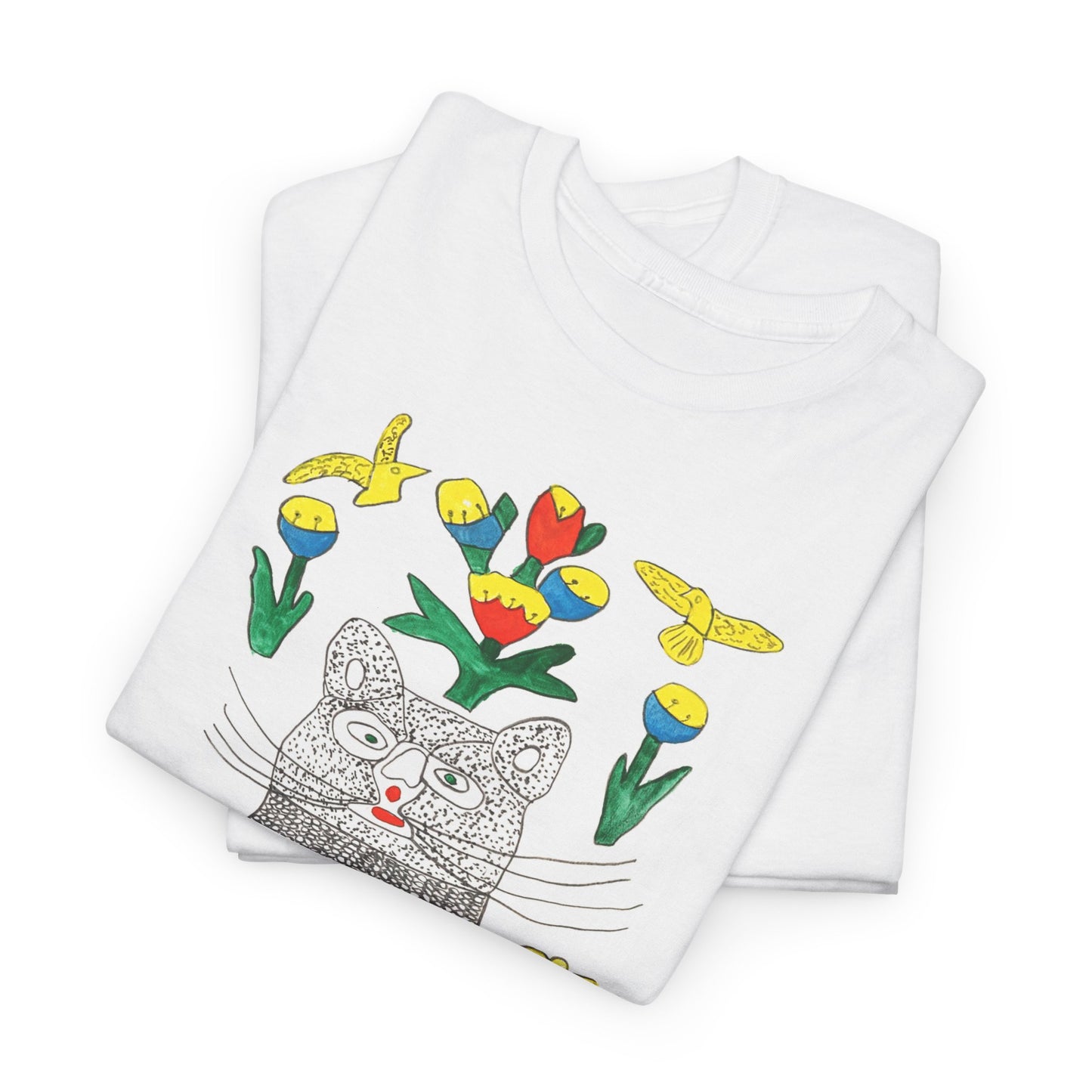 1970s cat painting by canadian folk artist joseph sleep custom edit tshirt
