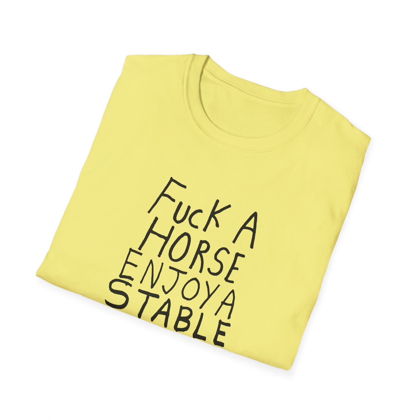 fuck a horse enjoy a stable relationship hand drawn tshirt