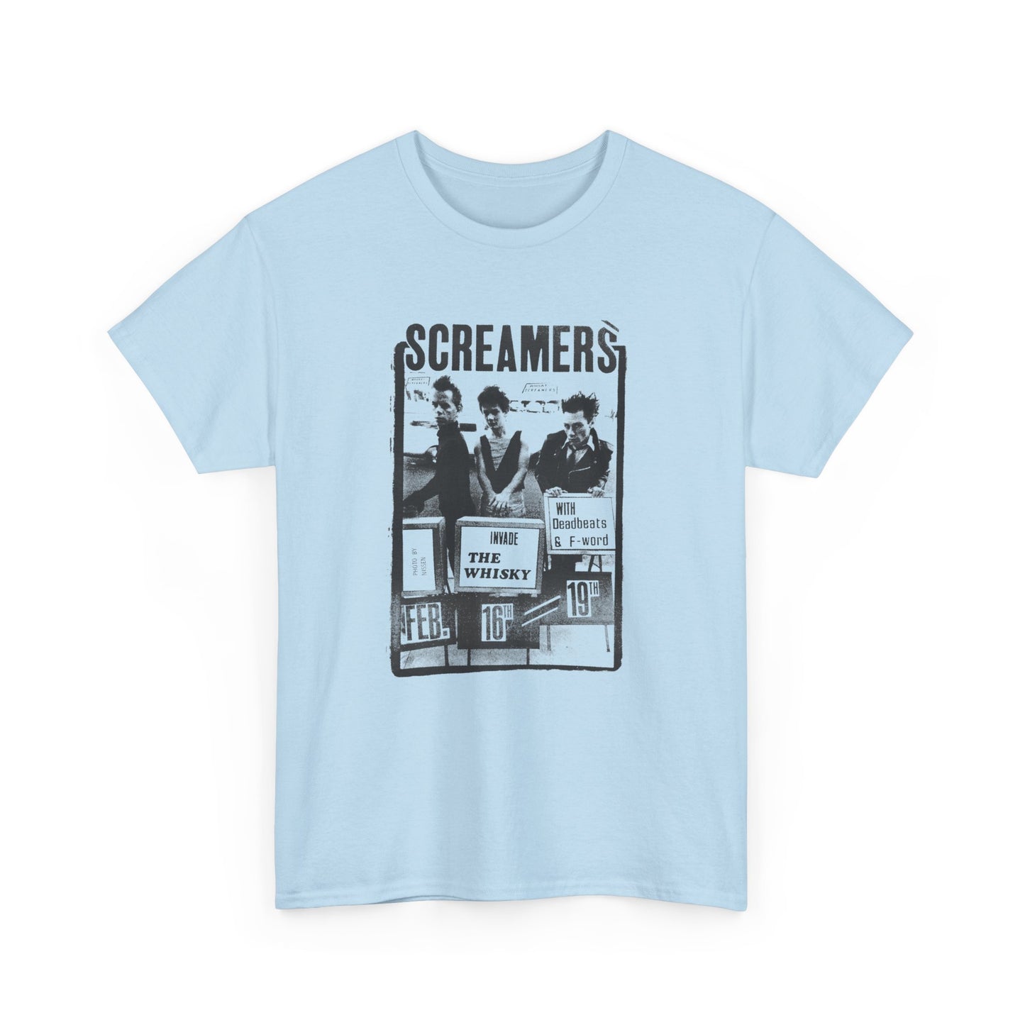 screamers, deadbeats, f-word show at the whiskey-a-go-go in west hollywood february 1978 show poster tshirt