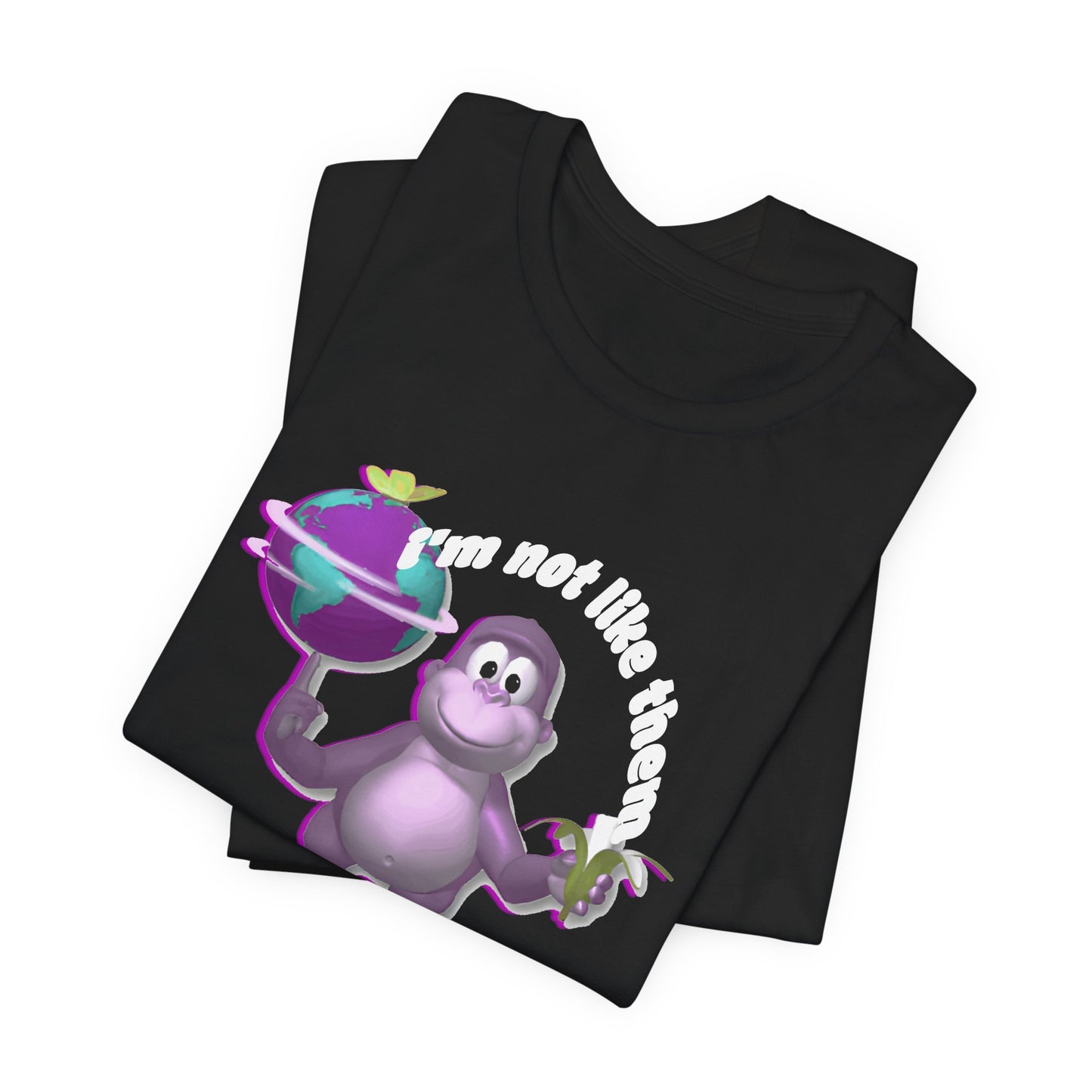 incredible graphic design bonzibuddy dumb tshirt "i'm not like them but i can pretend"