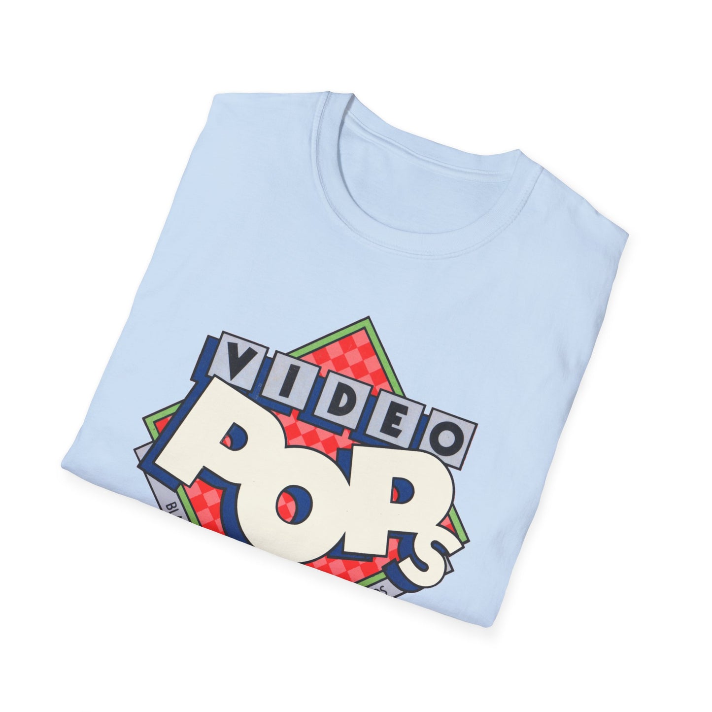 vintage video pops blank tape design tshirt