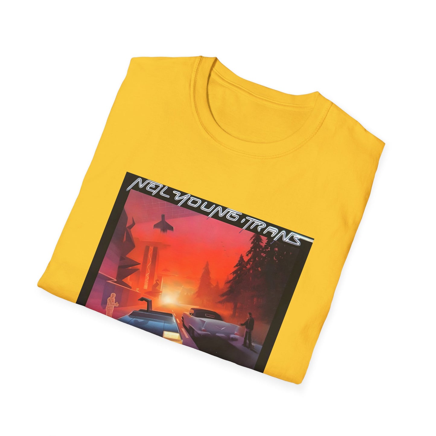 neil young 1983 trans album cover tshirt