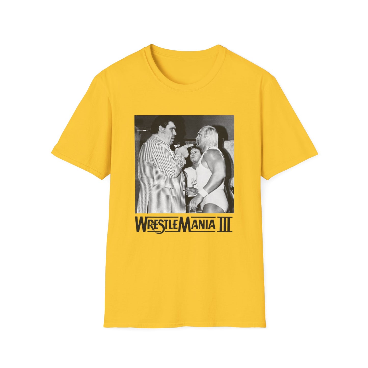 wrestlemania iii hulk v. andre the giant photo tshirt