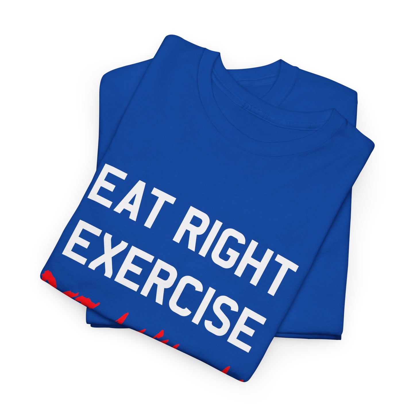 90s vintage graphic eat right die anyway reproduction tshirt