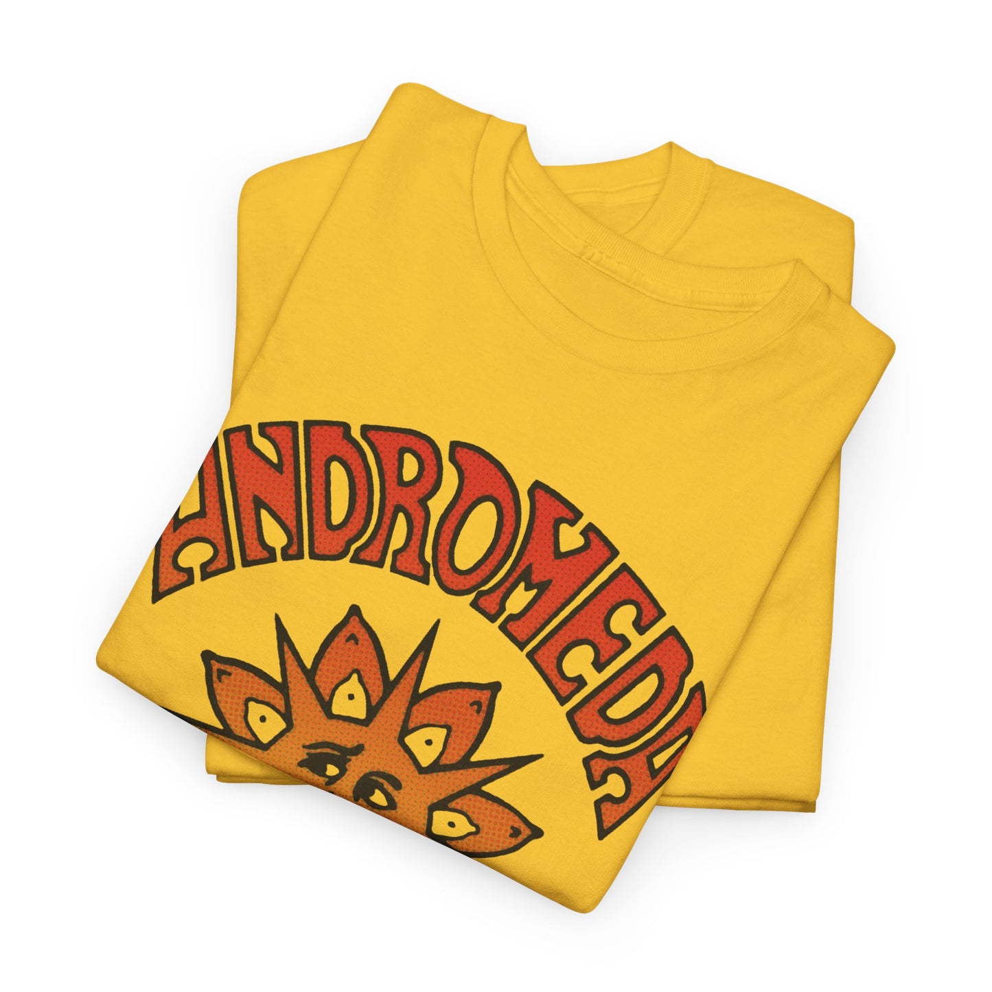 1960s english psychedelic rock band andromeda orange variant tshirt