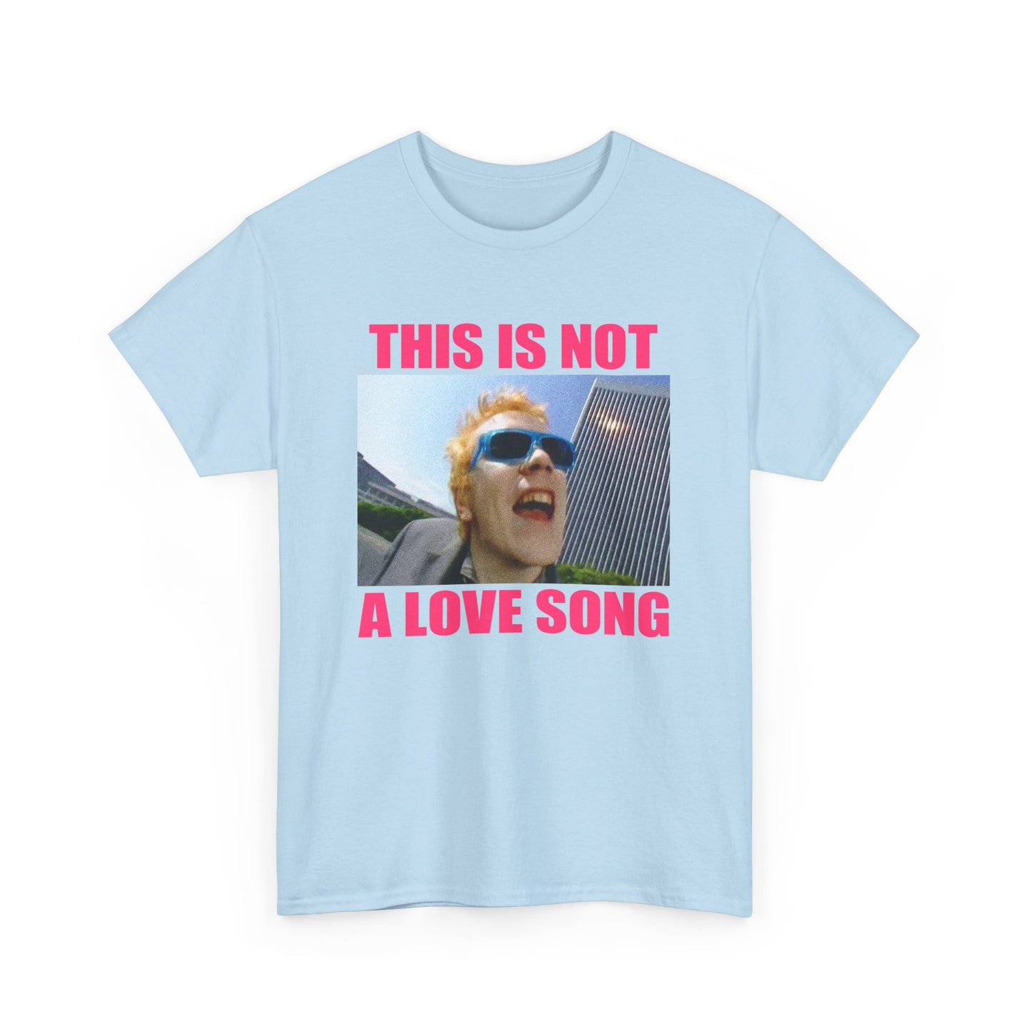 public image limited this is not a love song fan art pink letters tshirt