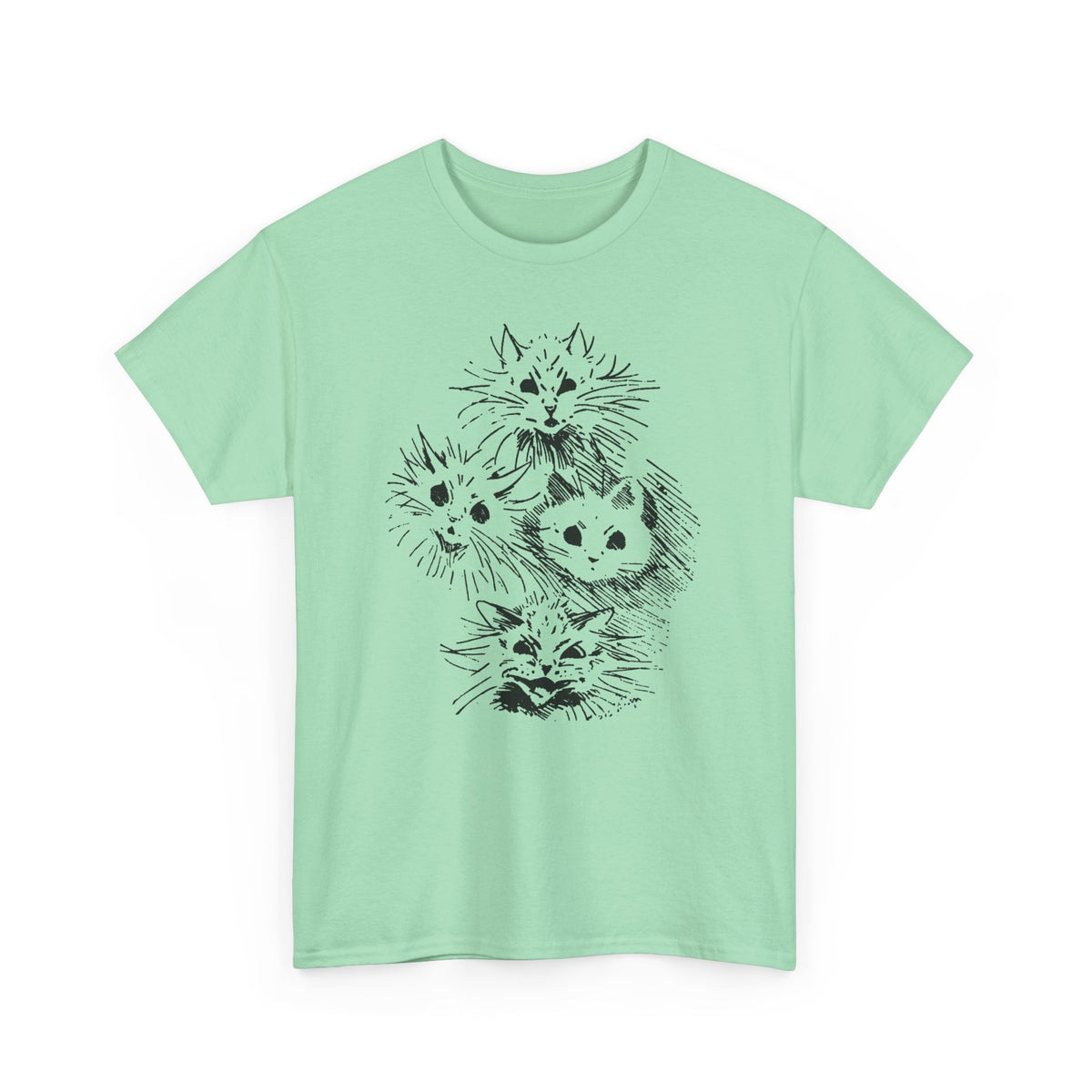 louis wain ghost cats sketch edit tshirt