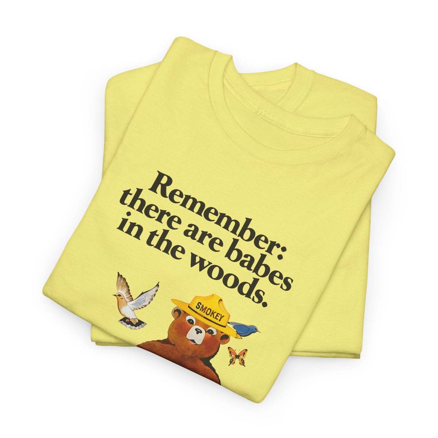 vintage smokey the bear babes in the woods reproduction tshirt