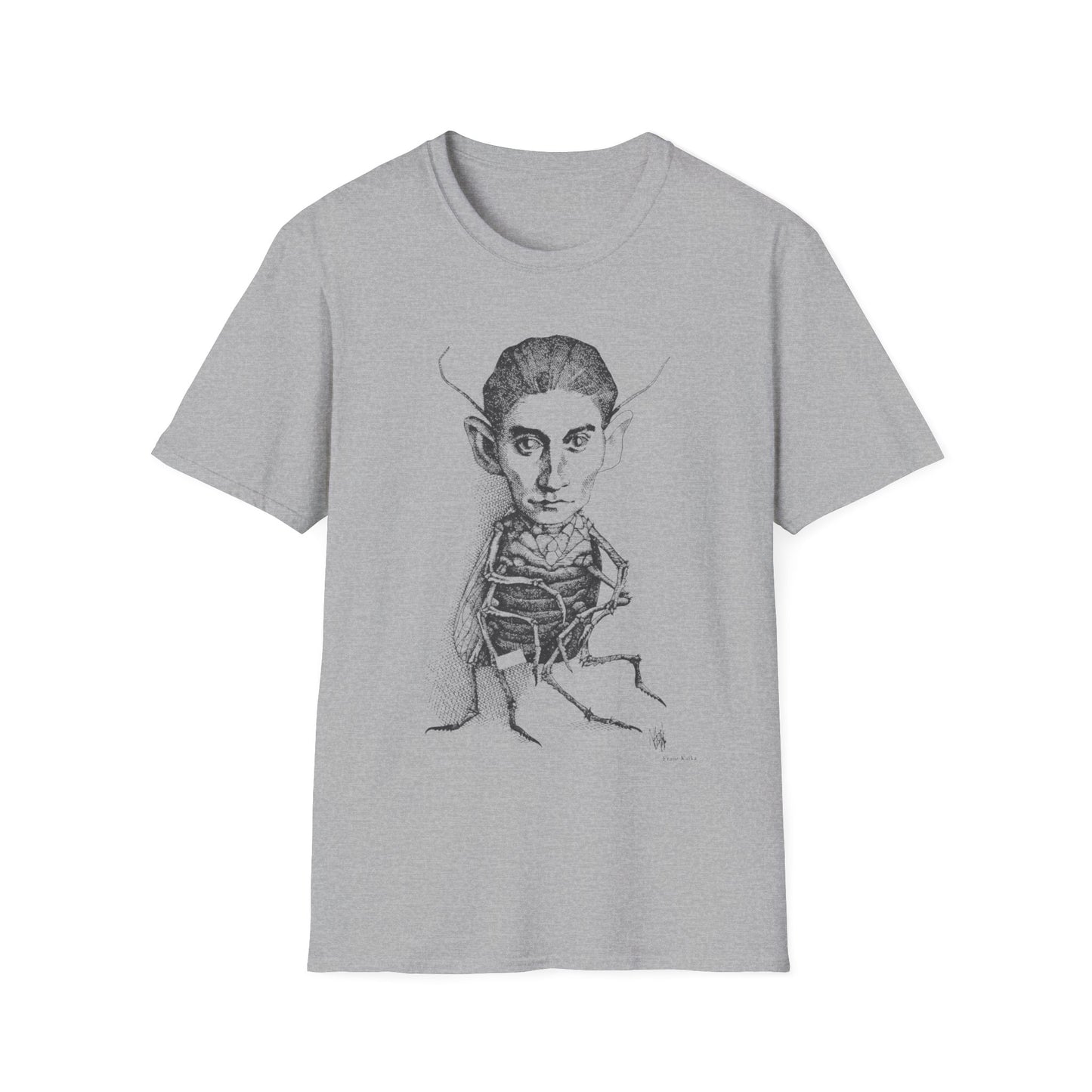 1970s drawing of franz kafka by rogelio naranjo tshirt