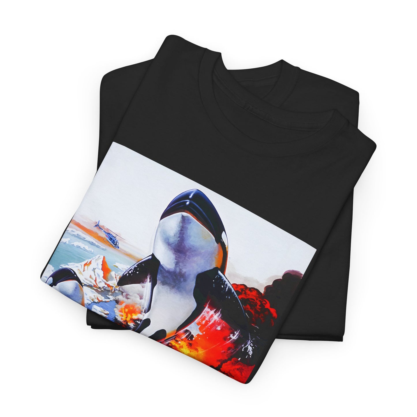 1977 orca the killer whale japanese movie poster custom edit with english title tshirt