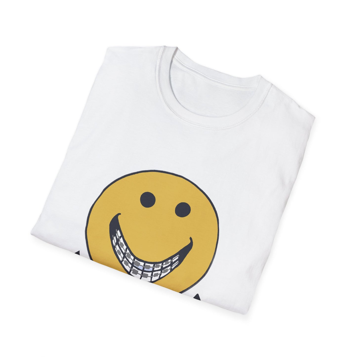 vintage "tin grins are in" 1970s design tshirt