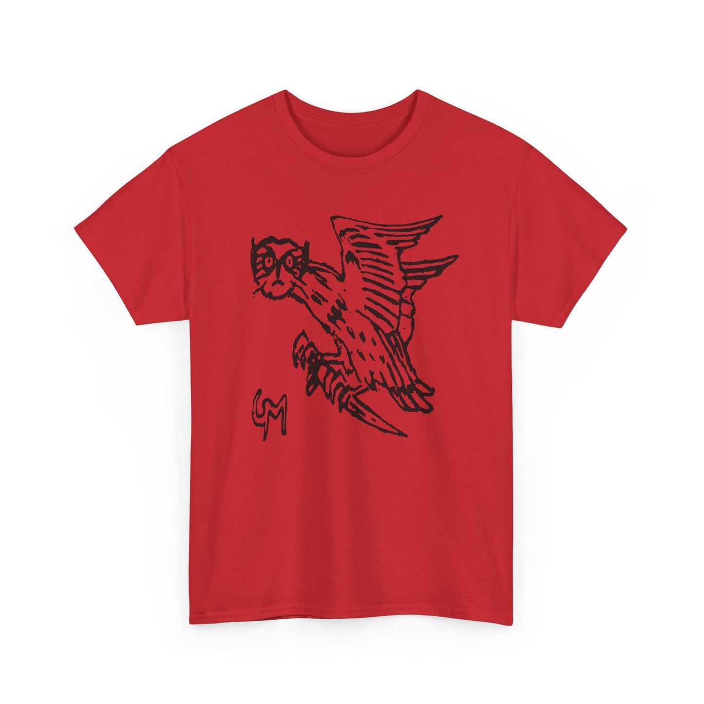 1899 illustration of owl holding knife by gerhard munthe custom edit tshirt
