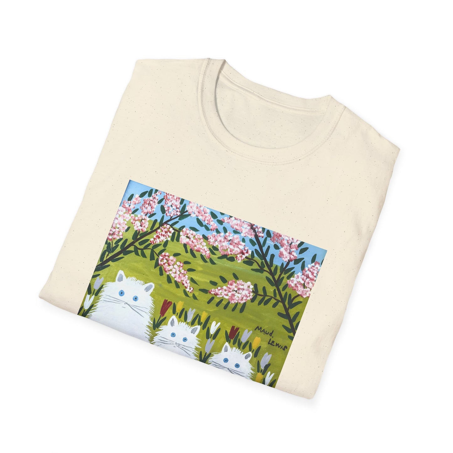 1965 maud lewis painting three white cats tshirt