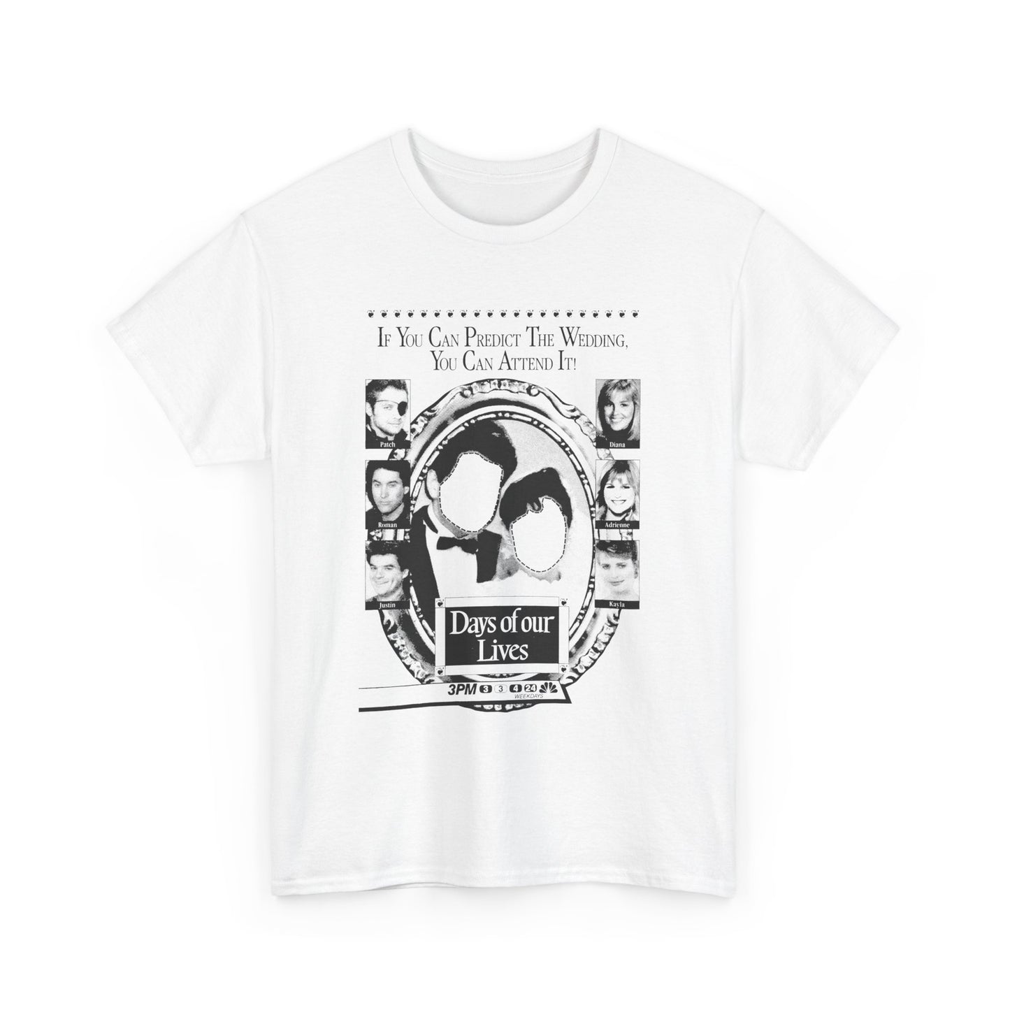 1988 tv ad for days of our lives soap opera reproduction tshirt