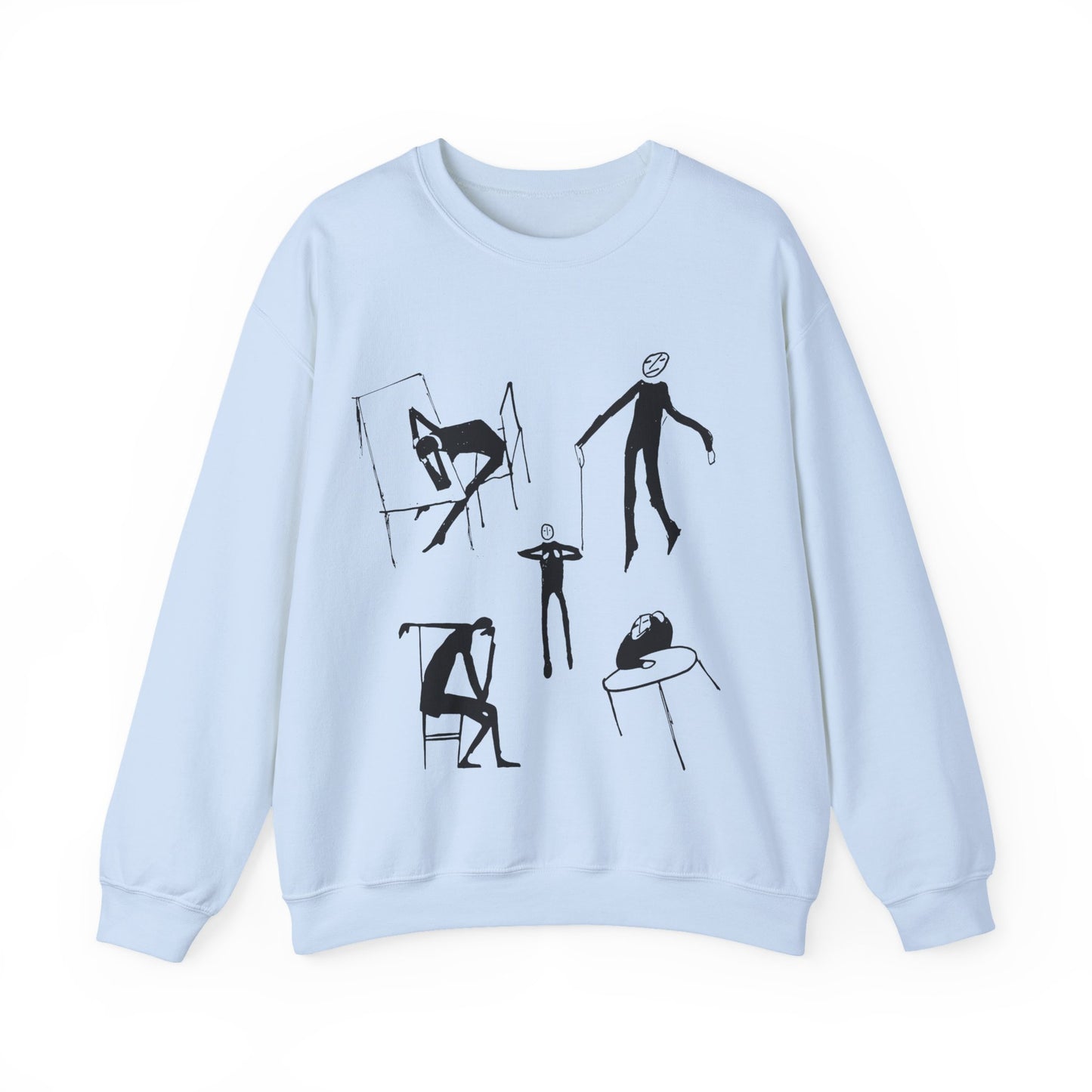 early 1900s sketches (collage of sketches) india ink on paper by franz kafka unisex heavy blend crewneck sweatshirt