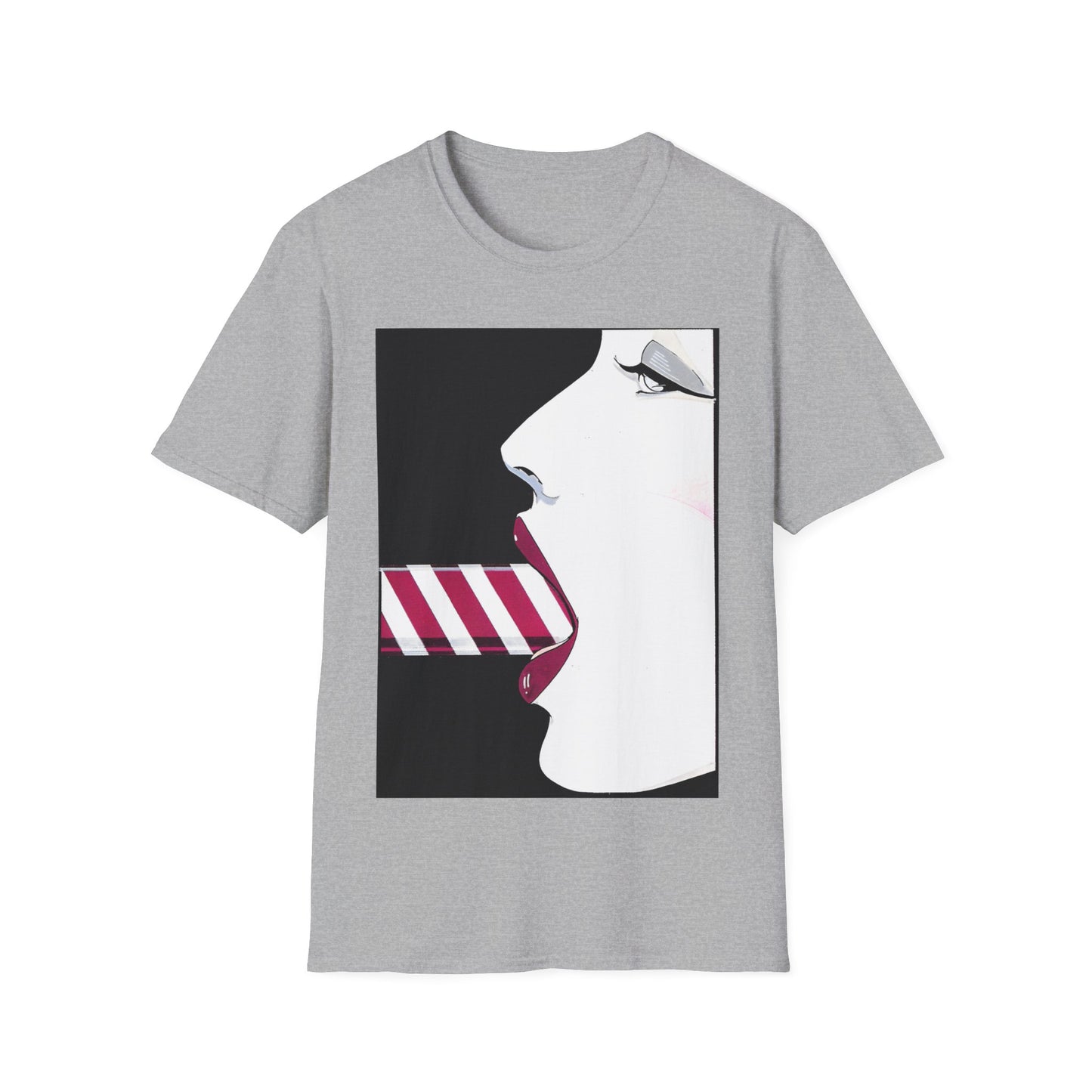 patrick nagel candy cane tshirt