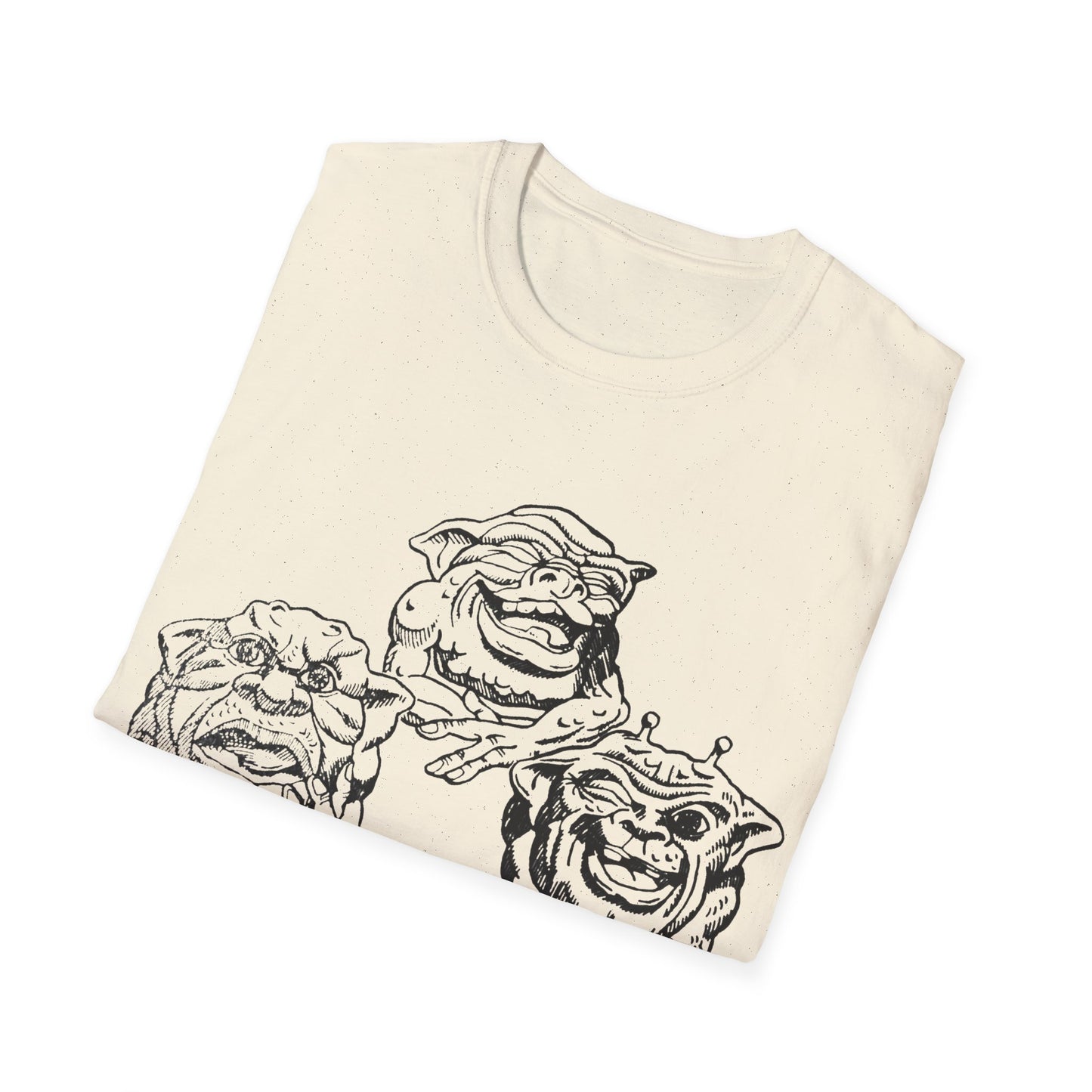 1980s boglins fan design featuring boint, doink, and squit tshirt