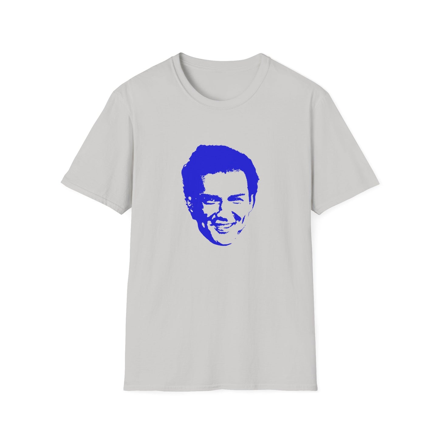 norm macdonald blue stencil face tshirt