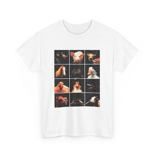 1990s anti smoking campaign poster it looks just as stupid when you do it no words reproduction tshirt