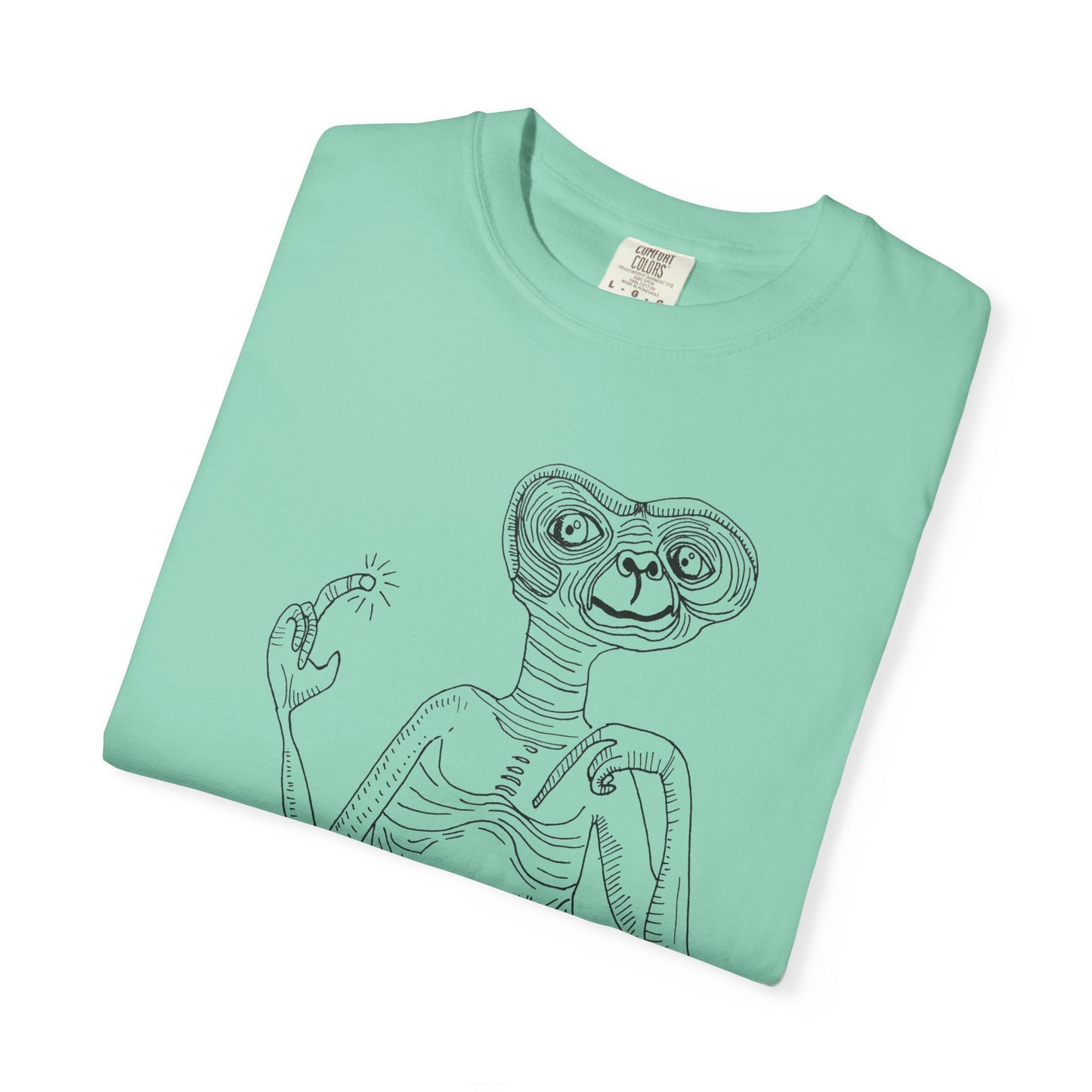 original drawing E.T the extraterrestrial tshirt on comfort colors