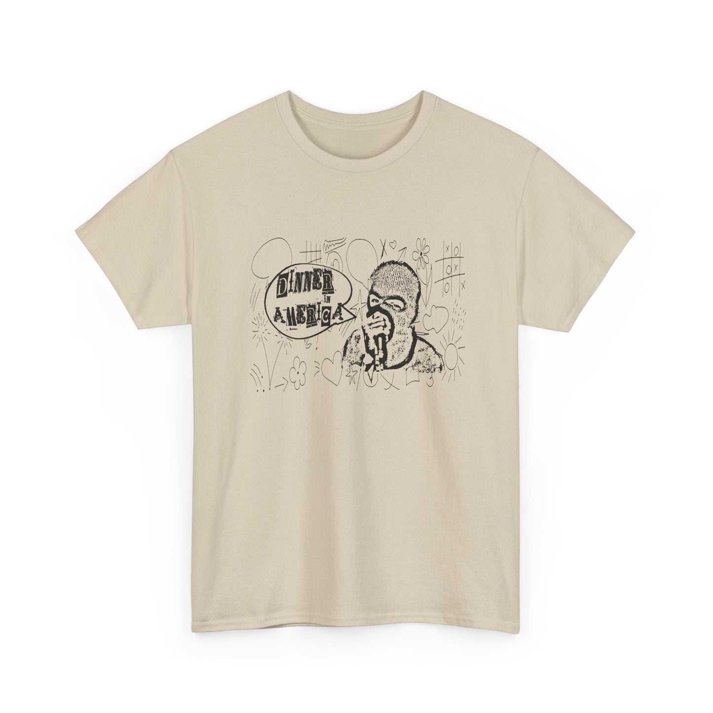 dinner in america john q psyops doodle art fan art tshirt