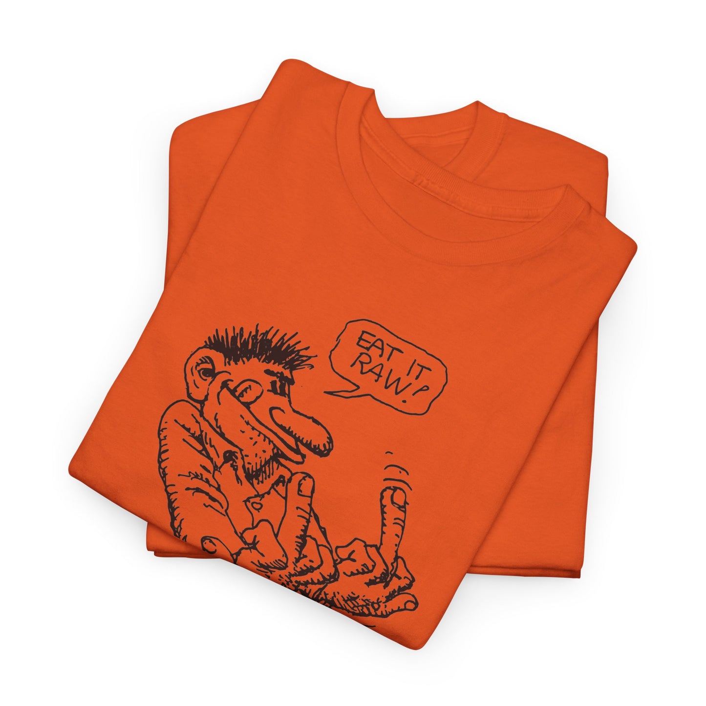 r. crumb eat it raw! double middle finger tshirt