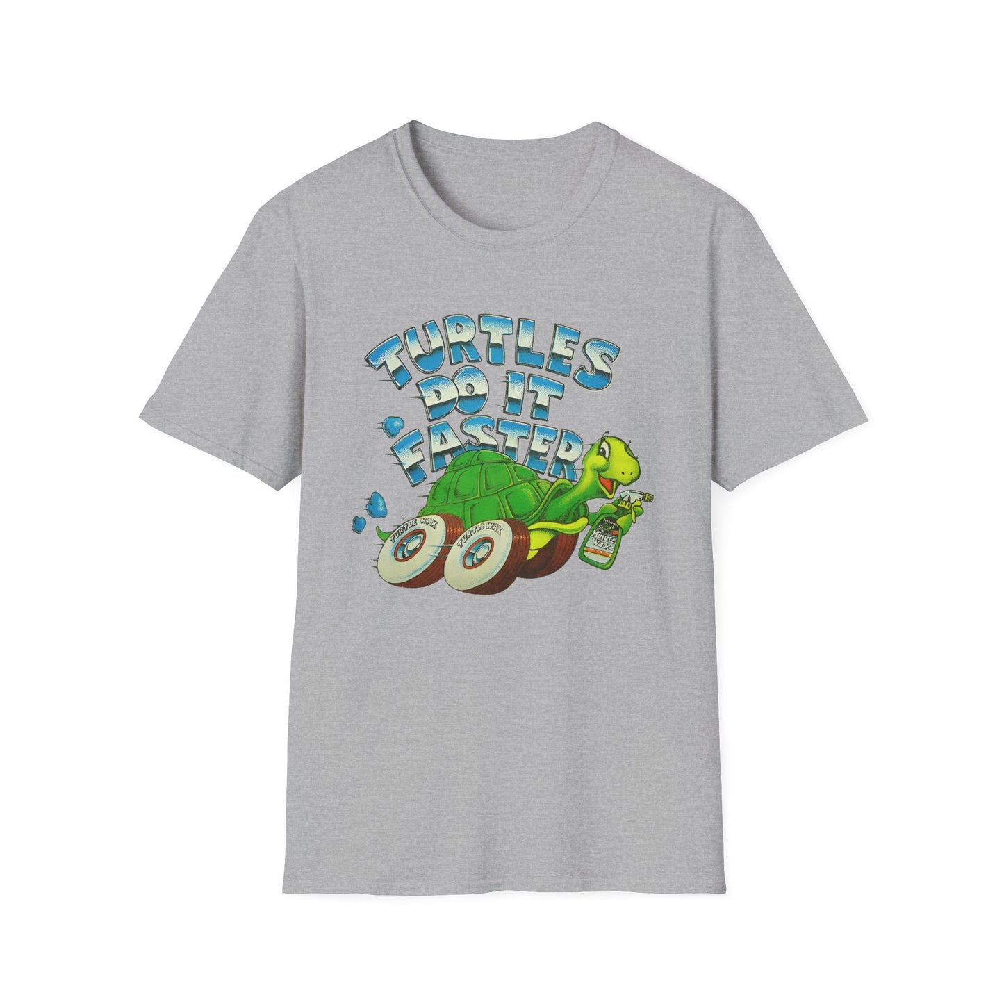 1980s turtle wax advertisement "turtles do it faster" reproduction tshirt