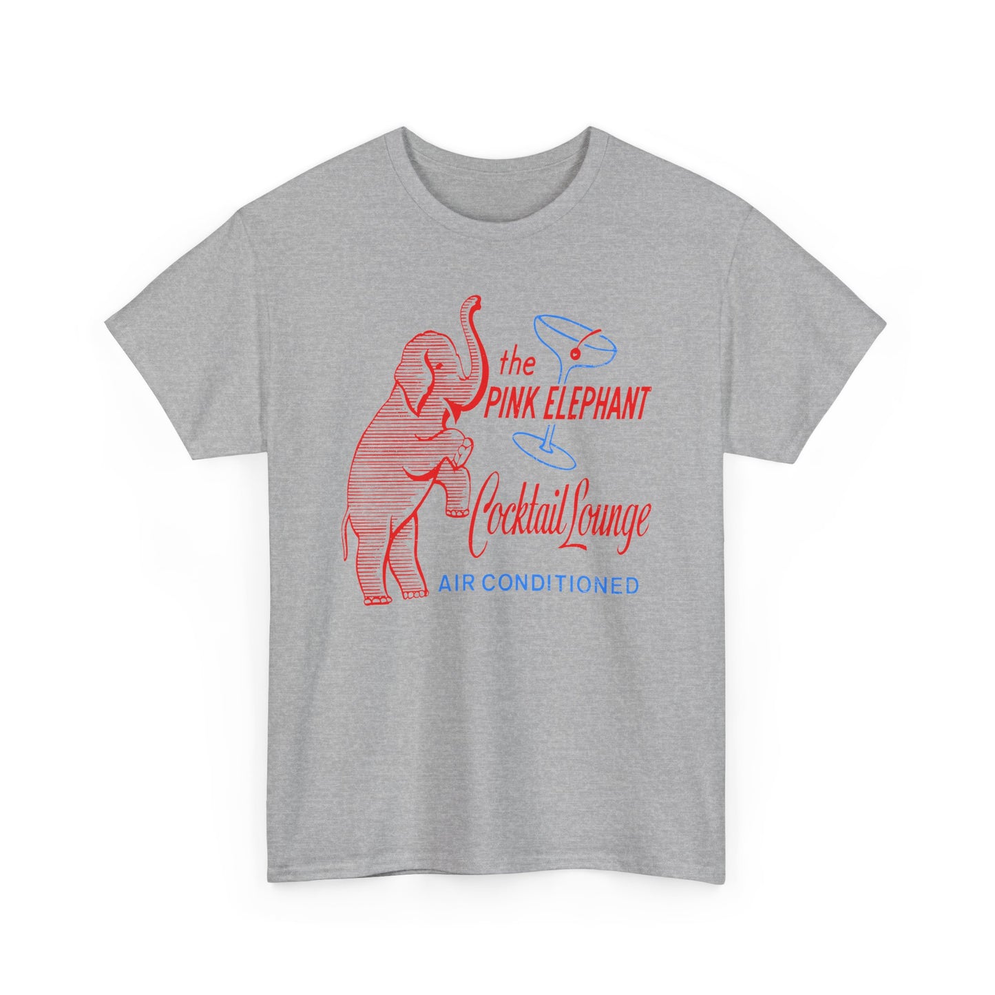 the pink elephant lounge air conditioned cocktail lounge vintage graphic custom edit tshirt