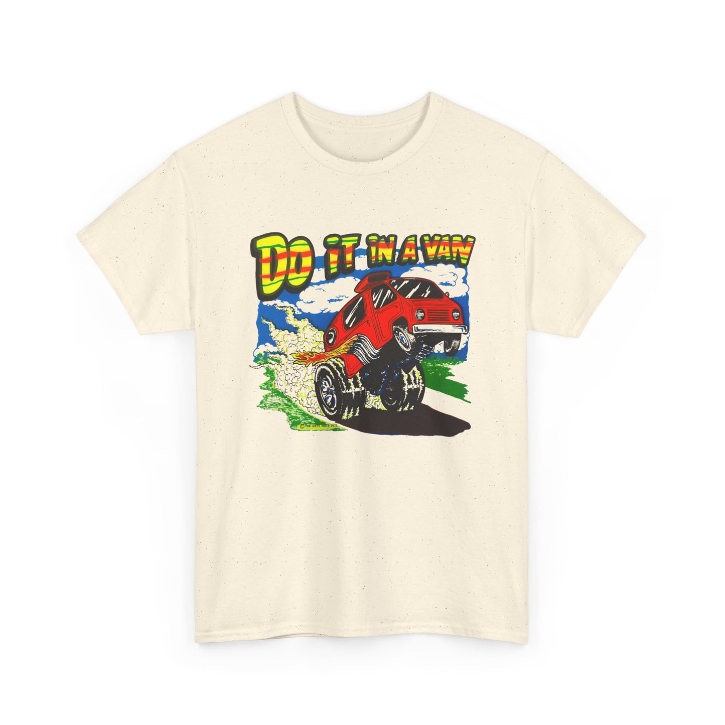 vintage 1975 do it in a van graphic reproduction tshirt