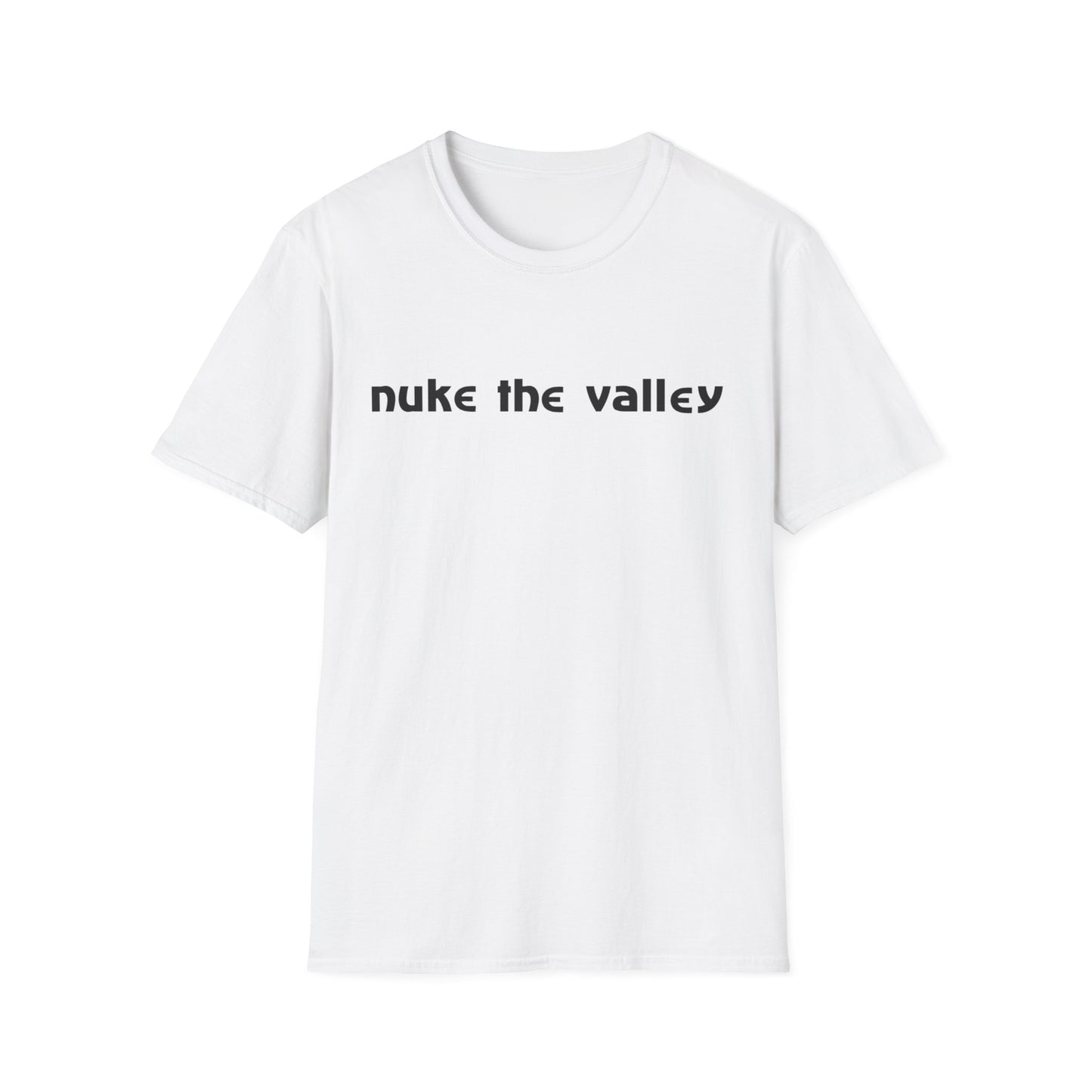 80s slogan "nuke the valley" tshirt