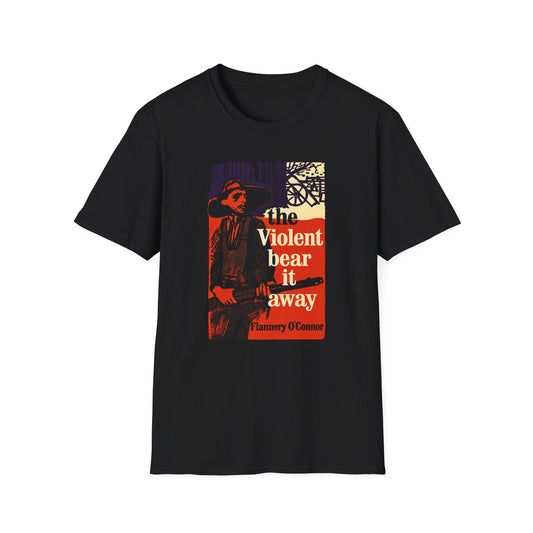 the violent bear it away flannery o'connor book cover tshirt