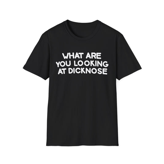 teen wolf 1985 what are you looking at dick nose tshirt