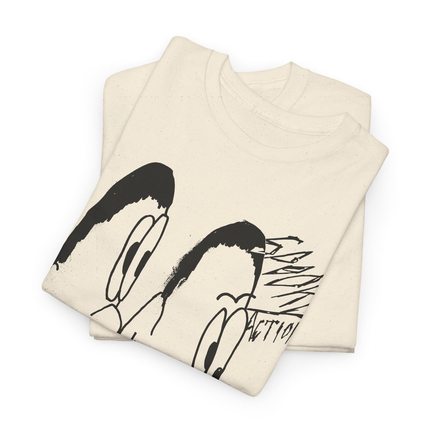 vintage norweigan weird doodle spooky action reproduction tshirt