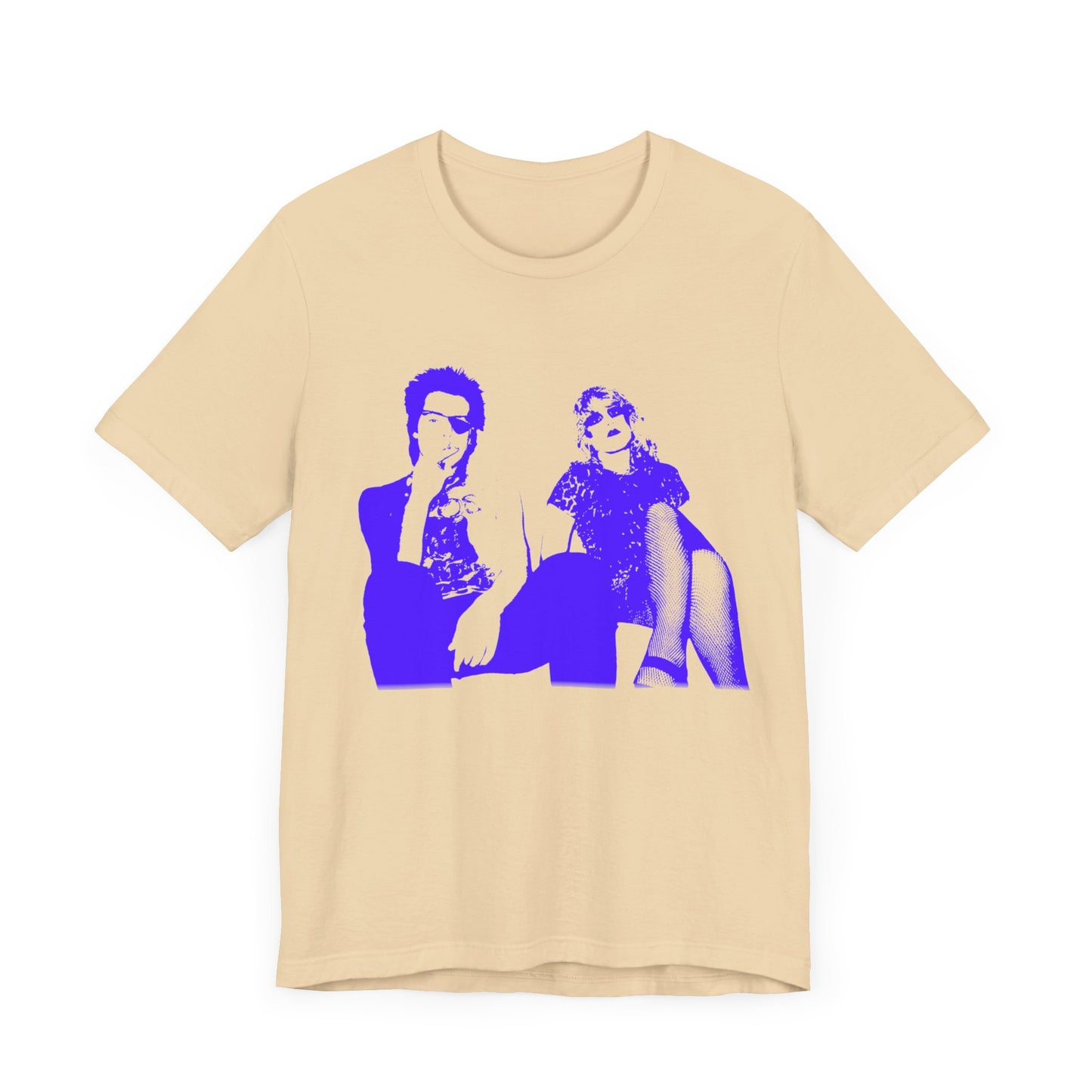 the real sid and nancy purple/blue stencil fan art tshirt