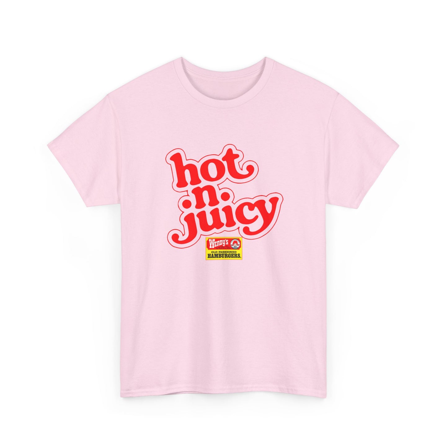wendy's vintage hot n juicy logo reproduction tshirt