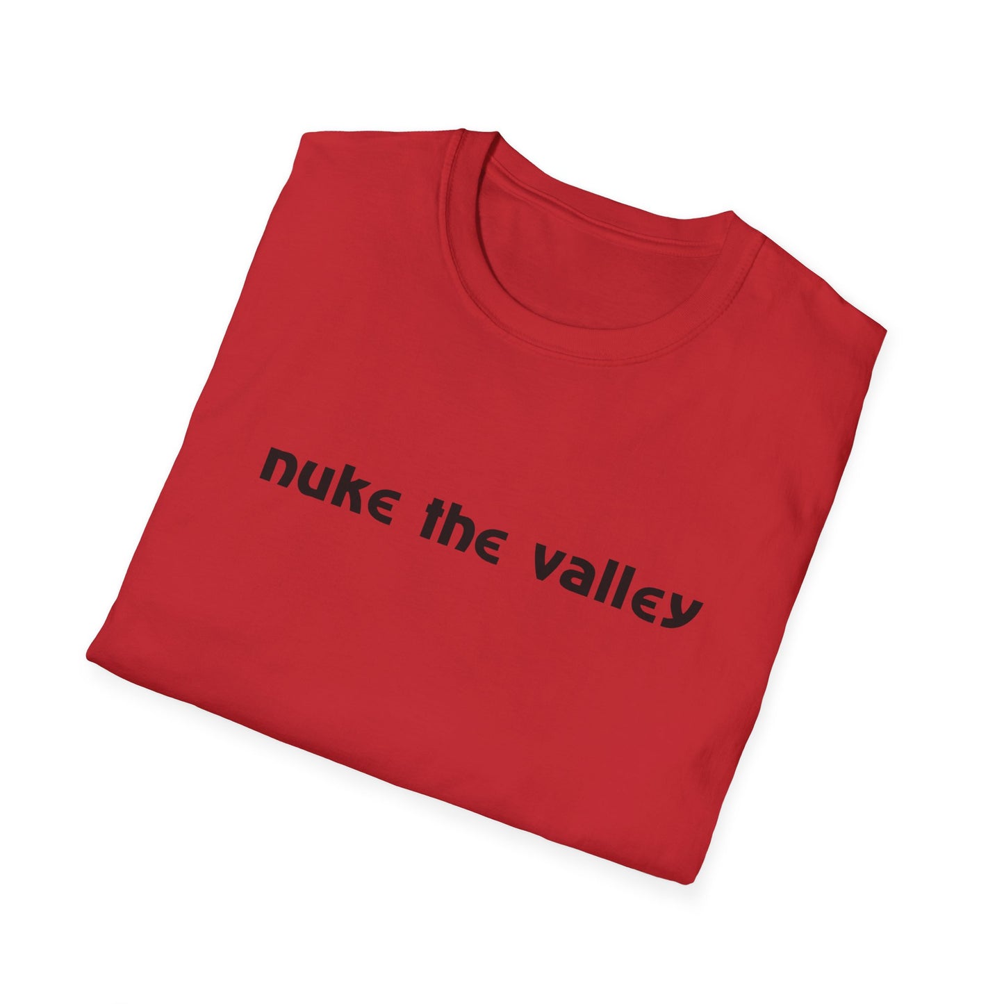 80s slogan nuke the valley tshirt