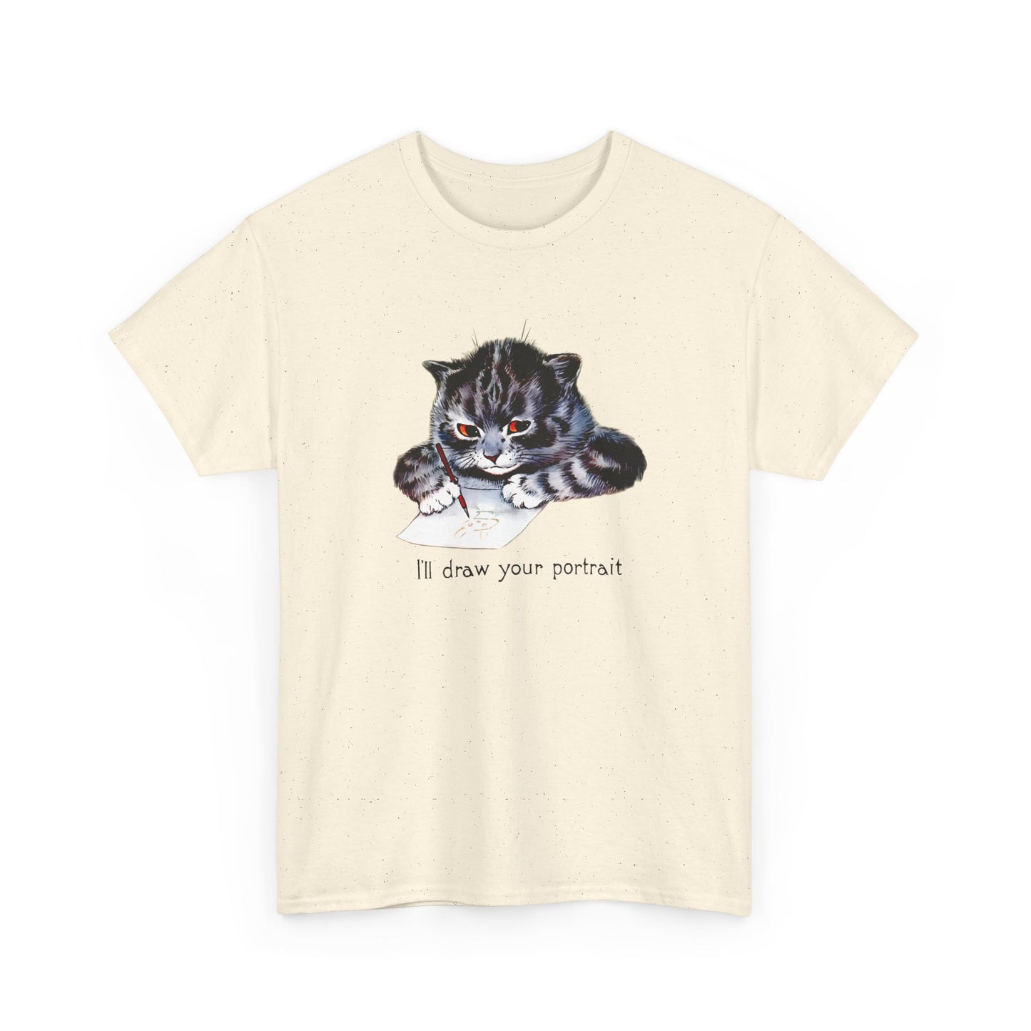 louis wain anthropomorphised cat painting i'll draw your portrait tshirt