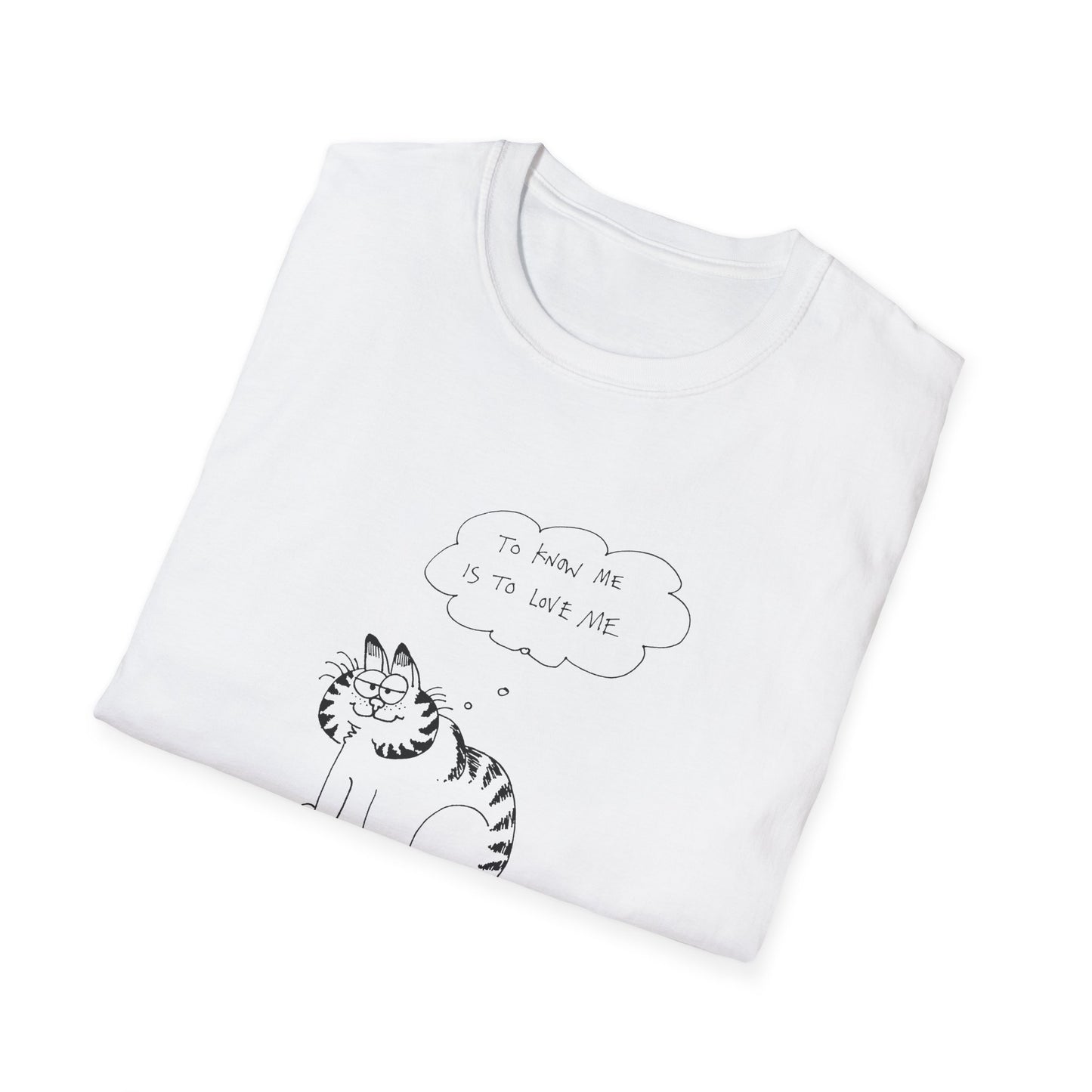 original drawing garfield fan art to know me is to love me tshirt