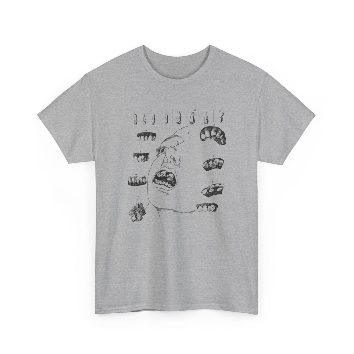 early 1800s disease of the human teeth dentistry illustration tshirt